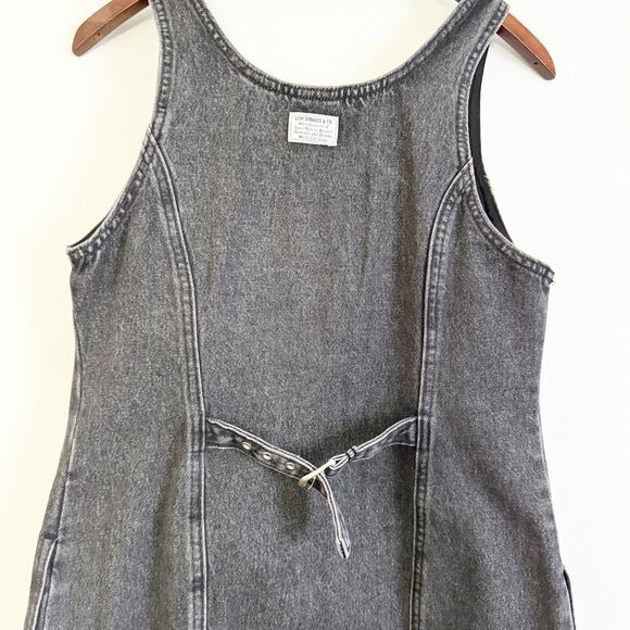 LEVI'S Tuli Denim Front Button Jumper Mini Dress Washed Black Small S - Picture 8 of 10